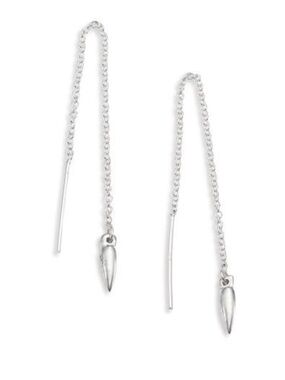 Pamela Love Sterling Silver Threader Spike Drop Earrings